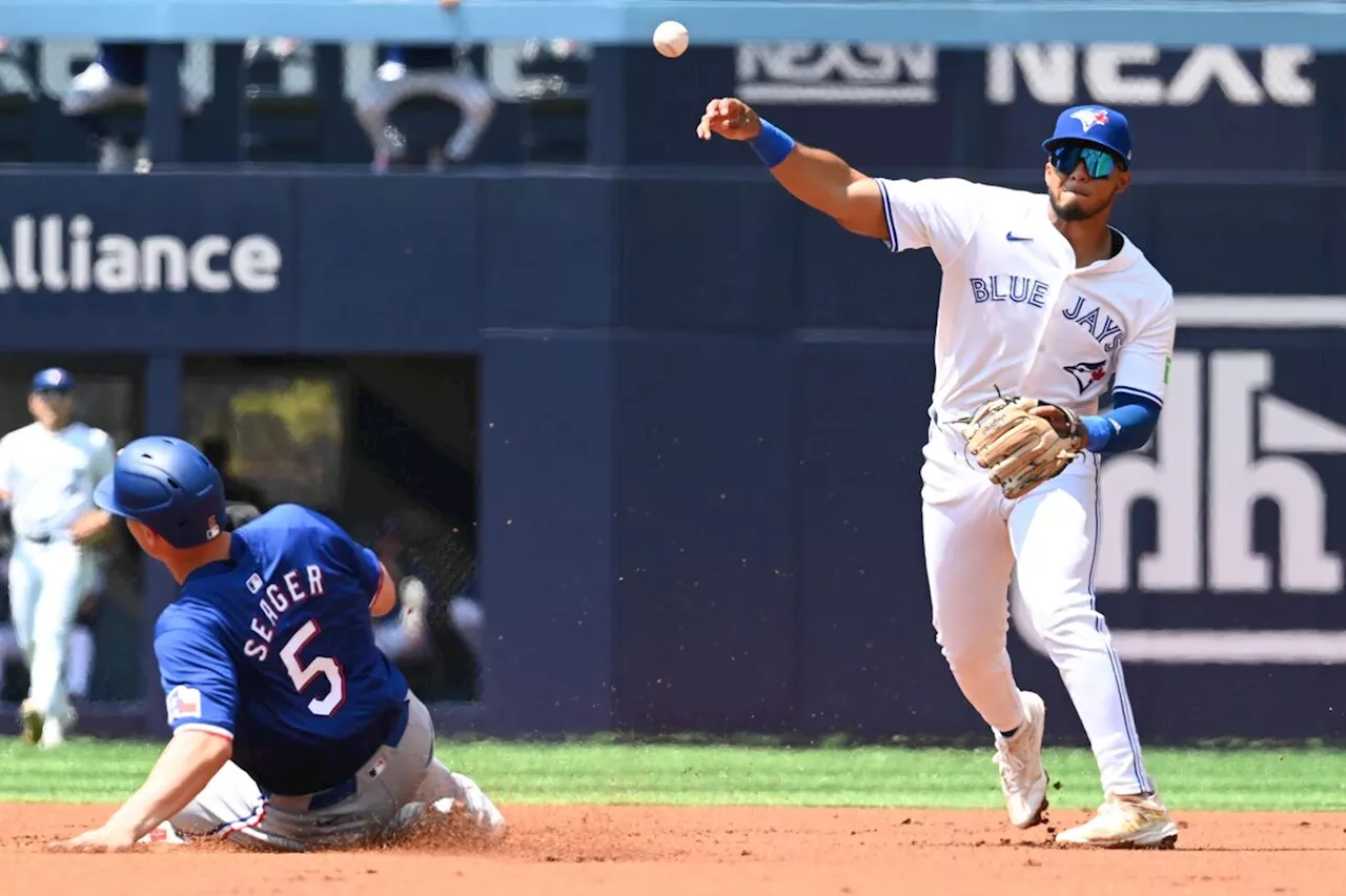 Guerrero, Varsho help Blue Jays sweep Rangers with 7-3 victory