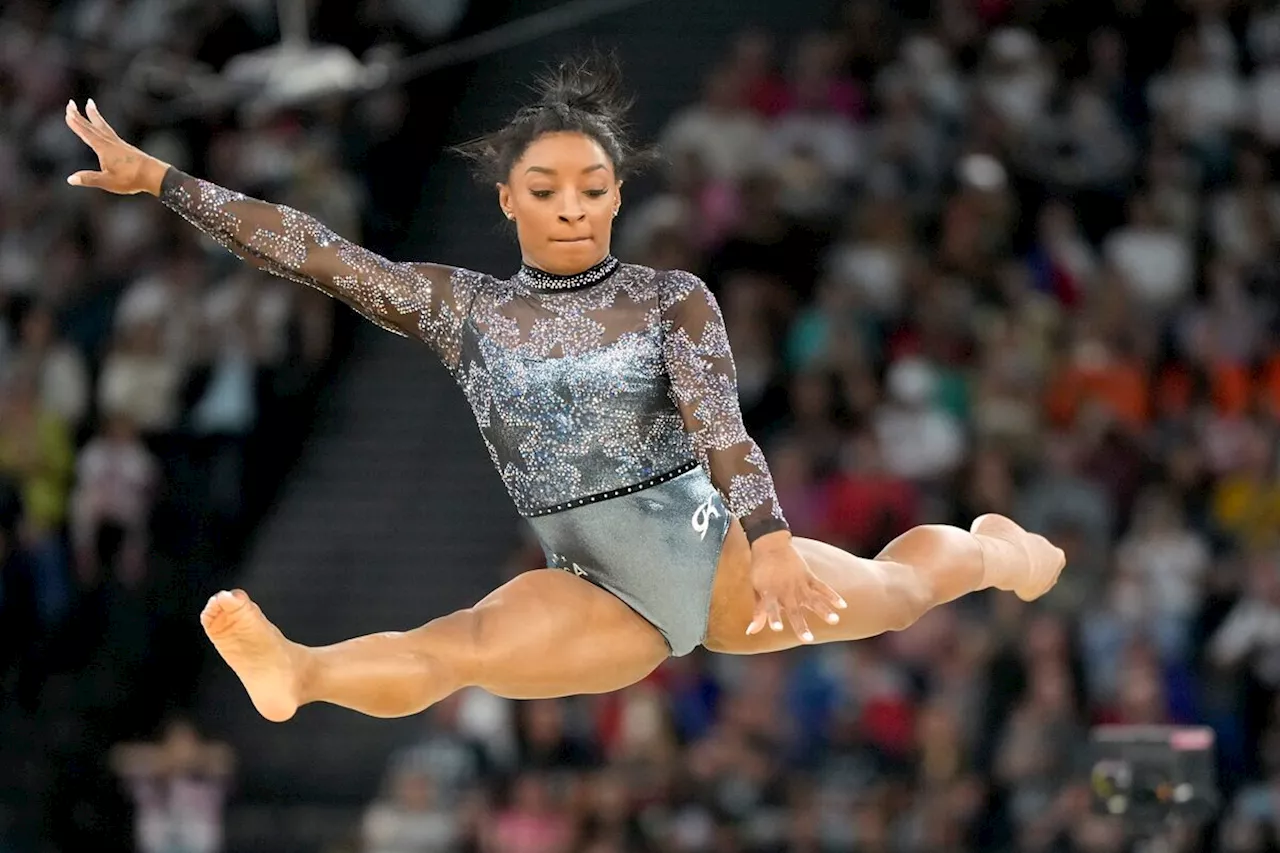 Simone Biles makes her Olympic return in Paris in powerful form