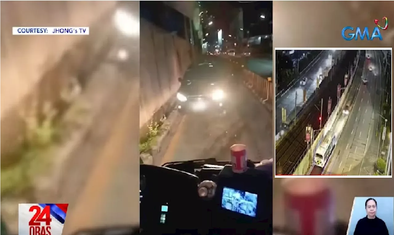 SUV, nag-counterflow sa EDSA Busway; driver, galing daw sa gimikan