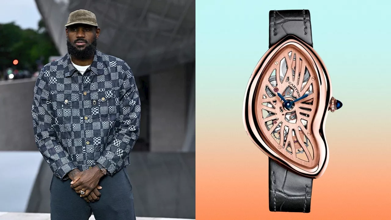 LeBron James portait une magnifique montre Crash de Cartier à la soirée Prélude des Jeux Olympiques