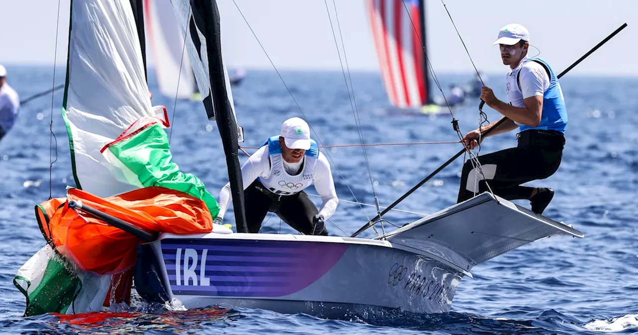 Robert Dickson and Sean Waddilove in contention for sailing medal despite protest from Spanish crew