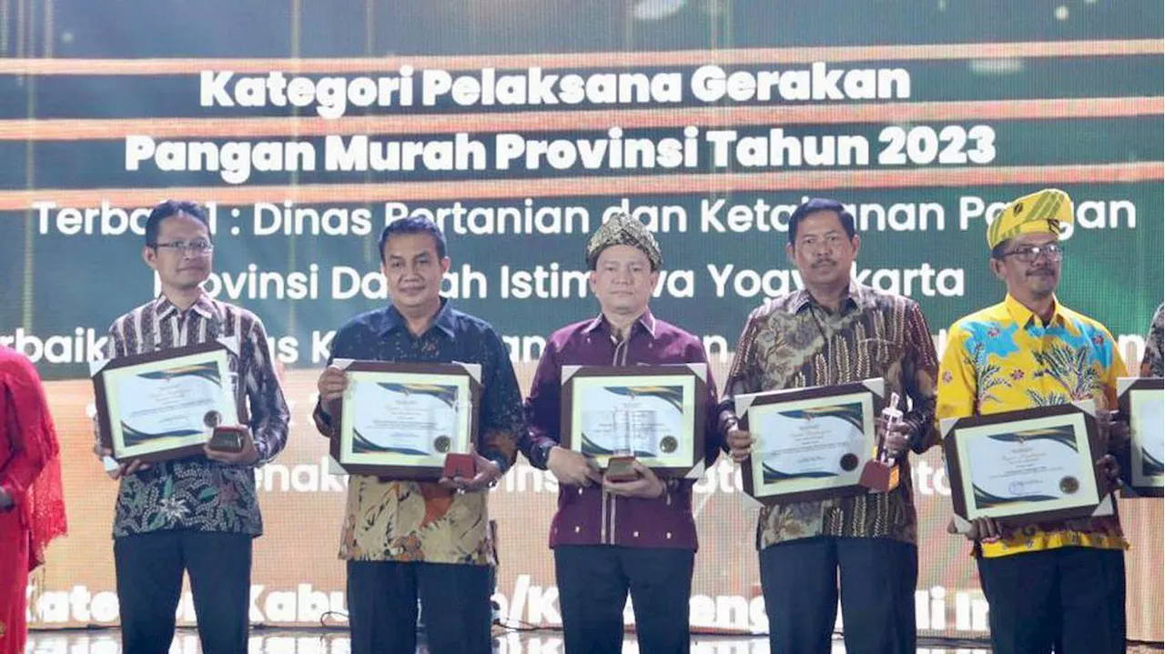 Pj Gubernur Sumsel Elen Setiadi Terima Penghargaan Bapanas Awards dari Badan Pangan Nasional