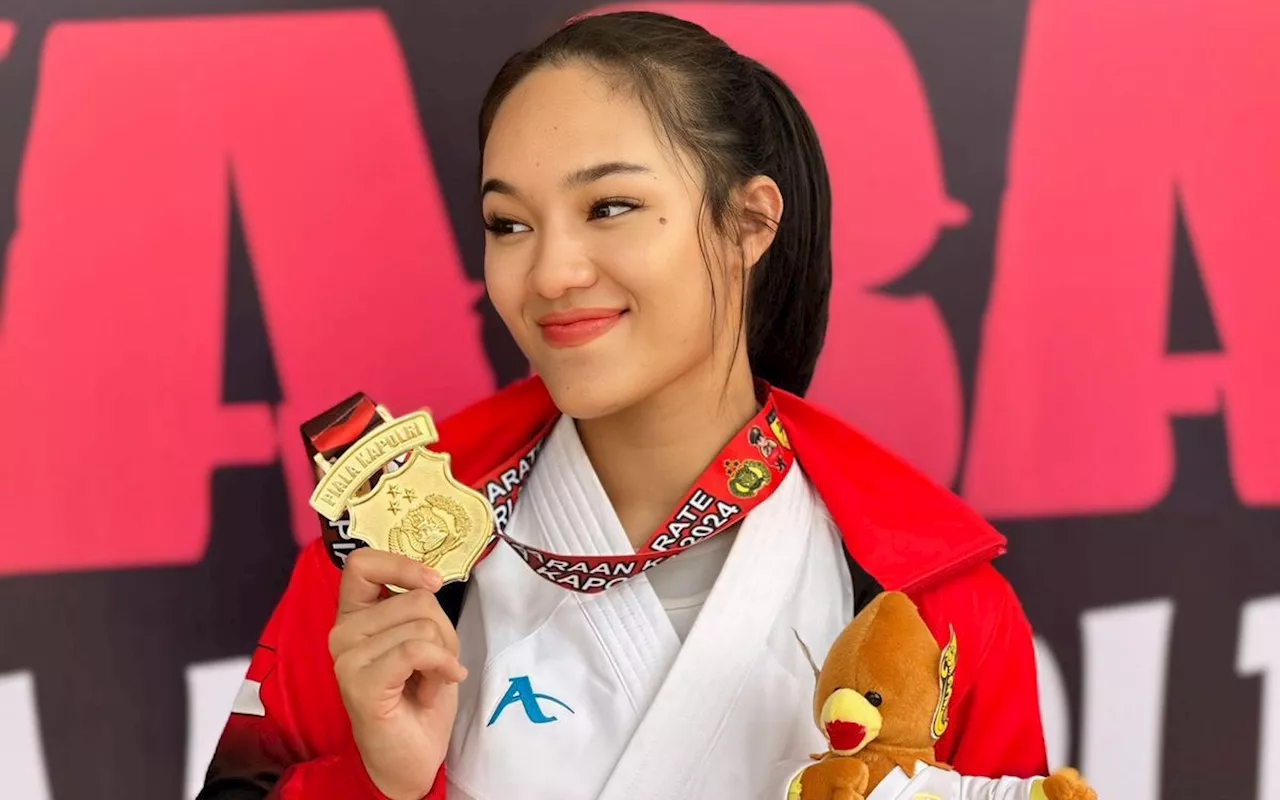 Polwan Cantik Polda Riau Bripda Jessica jadi Juara Karate Kapolri Cup 2024