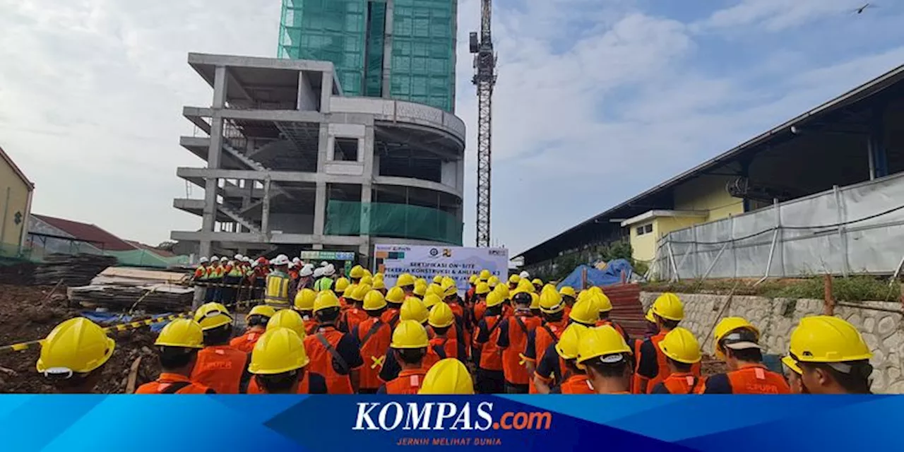 112 Pekerja Konstruksi Proyek Rusun ASN Kementerian PUPR di Jateng Ikut Sertifikasi K3