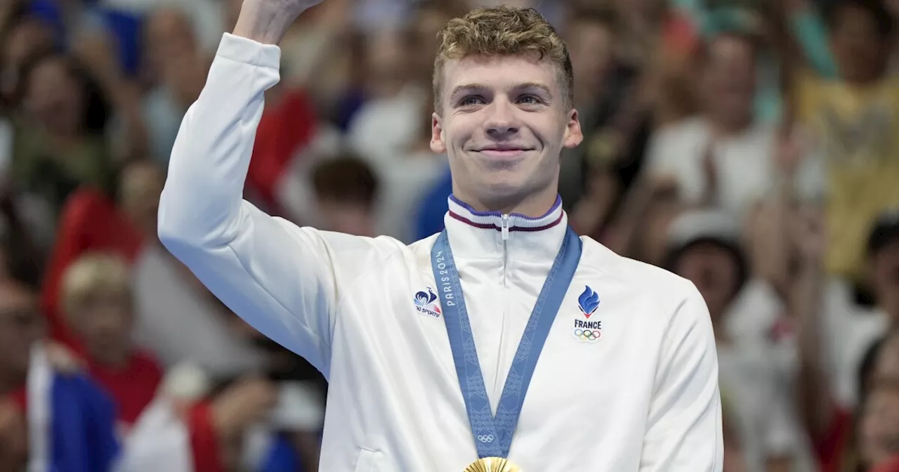 French Olympian Leon Marchand trains in the U.S. He thrilled Paris with swimming gold