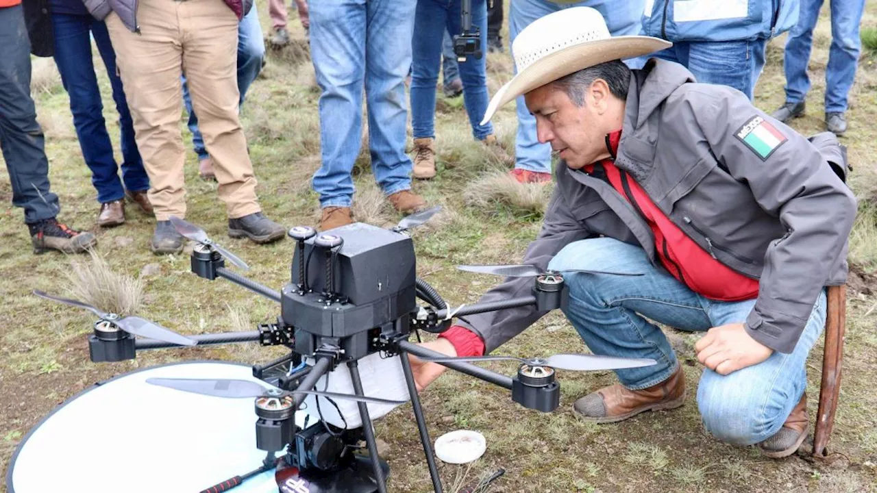 Con drones, avanza reforestación en Veracruz: Cuitláhuac García