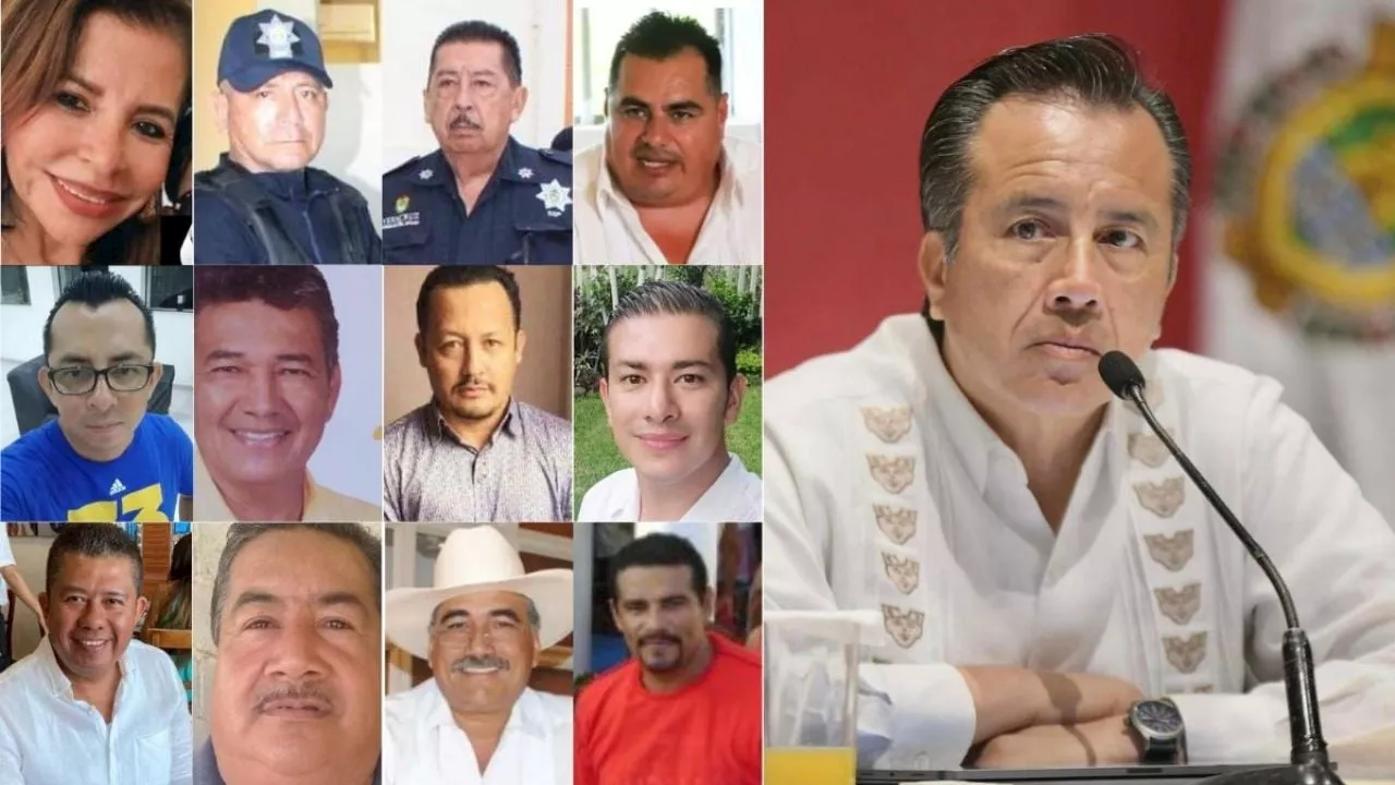 16 crímenes de alcaldes y funcionarios del sur de Veracruz con Cuitláhuac