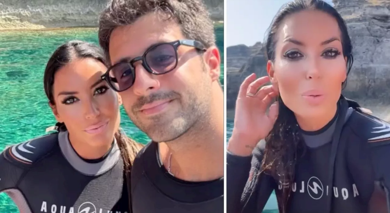 Elisabetta Gregoraci, vacanze a Lampedusa con Giulio Fratini: le immersioni con il trucco “quasi” intatto