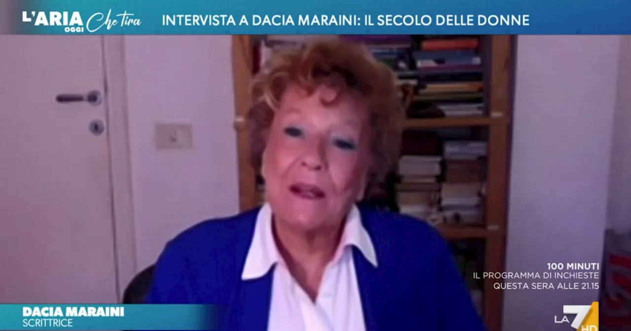 L'Aria che tira, la sparata di Dacia Maraini: "Destra autoritaria, desiderio di controllo"