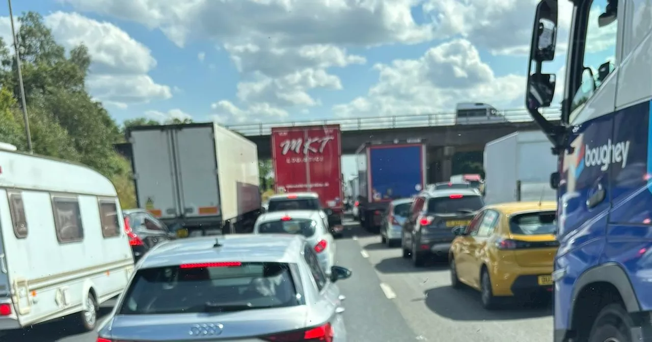 M6 horror as car overturns with people 'on the motorway' after crash with HGV