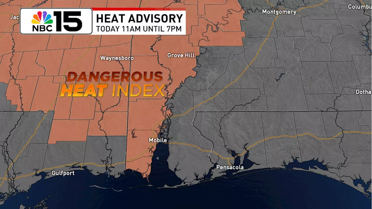 Heat Advisory for our western zones along with scattered thunderstorms