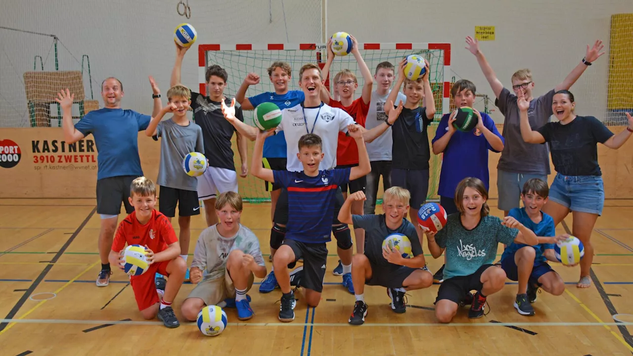 Dodgeball mit dem Weltmeister beim Zwettler Ferienspiel