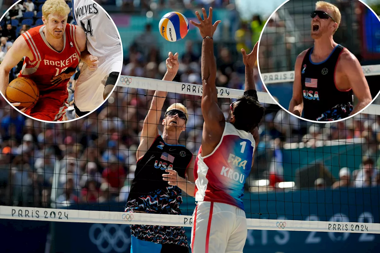 Ex-NBA player Chase Budinger earns first Olympic beach volleyball win after career makeover