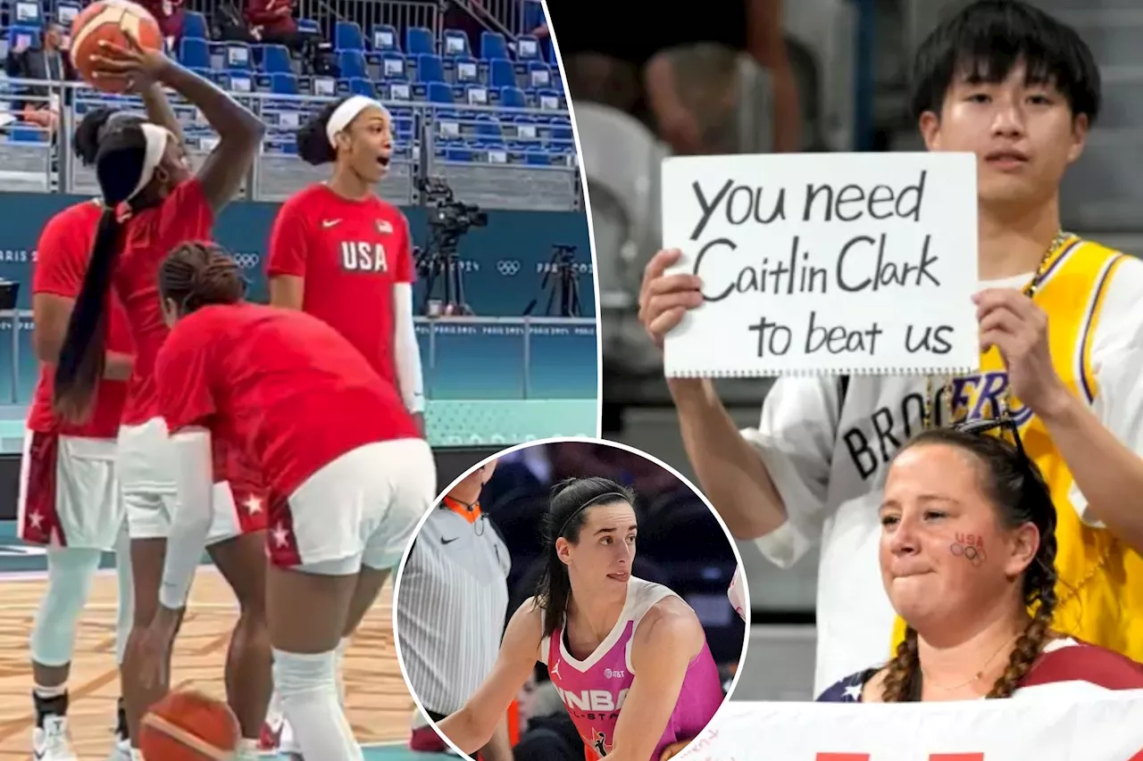 Japan basketball fan taunts Team USA with Caitlin Clark sign