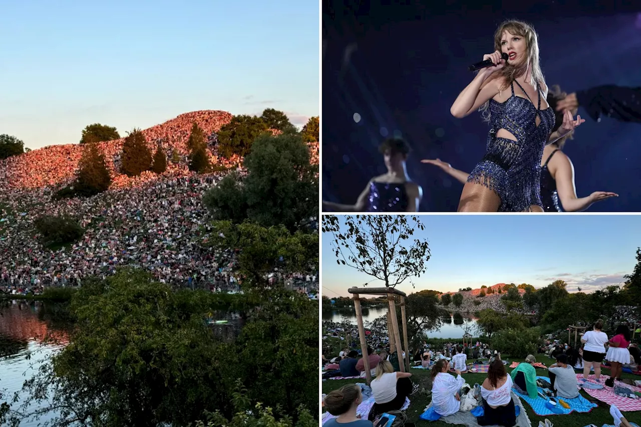 Taylor Swift fans swarm hill in Munich, claiming a high perch for watching concert for free