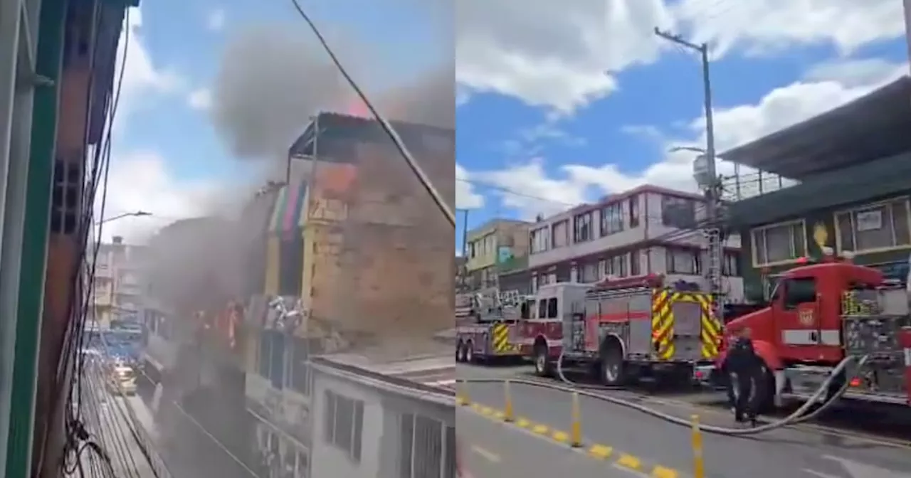 Fuerte incendio en Bosa deja tres personas heridas: unidades de bomberos controlan las llamas