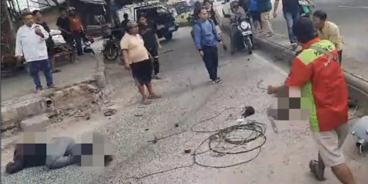 Dua Pekerja Jatuh dari Flyover Kalibalok, Satu Tewas