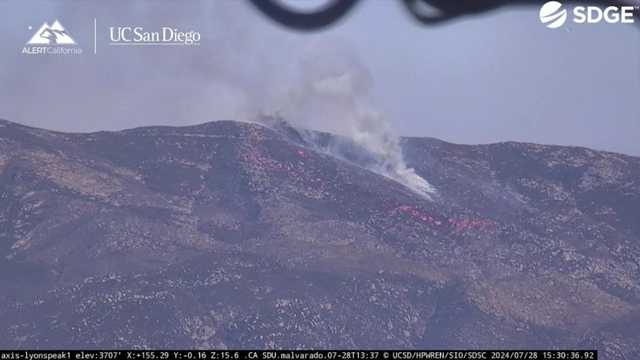 Brush fire near border chars 90 acres at Tecate Peak