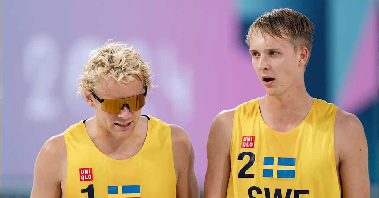 Beachvolleyboll: David Åhman och Jonathan Hellvig förlorade tresets-rysare mot Qatar