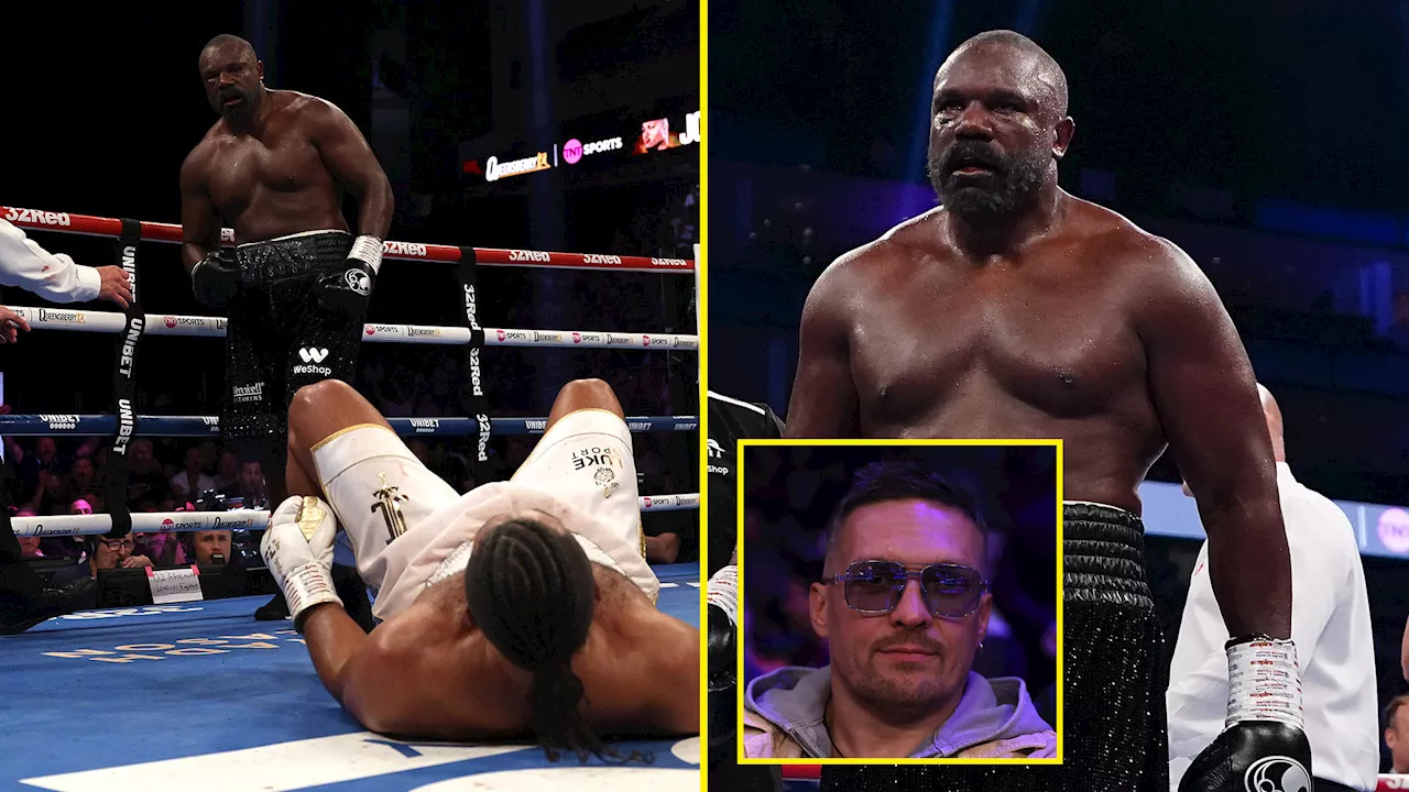 Derek Chisora floors and beats Joe Joyce in incredible slugfest as Oleksandr Usyk applauds from ringside...