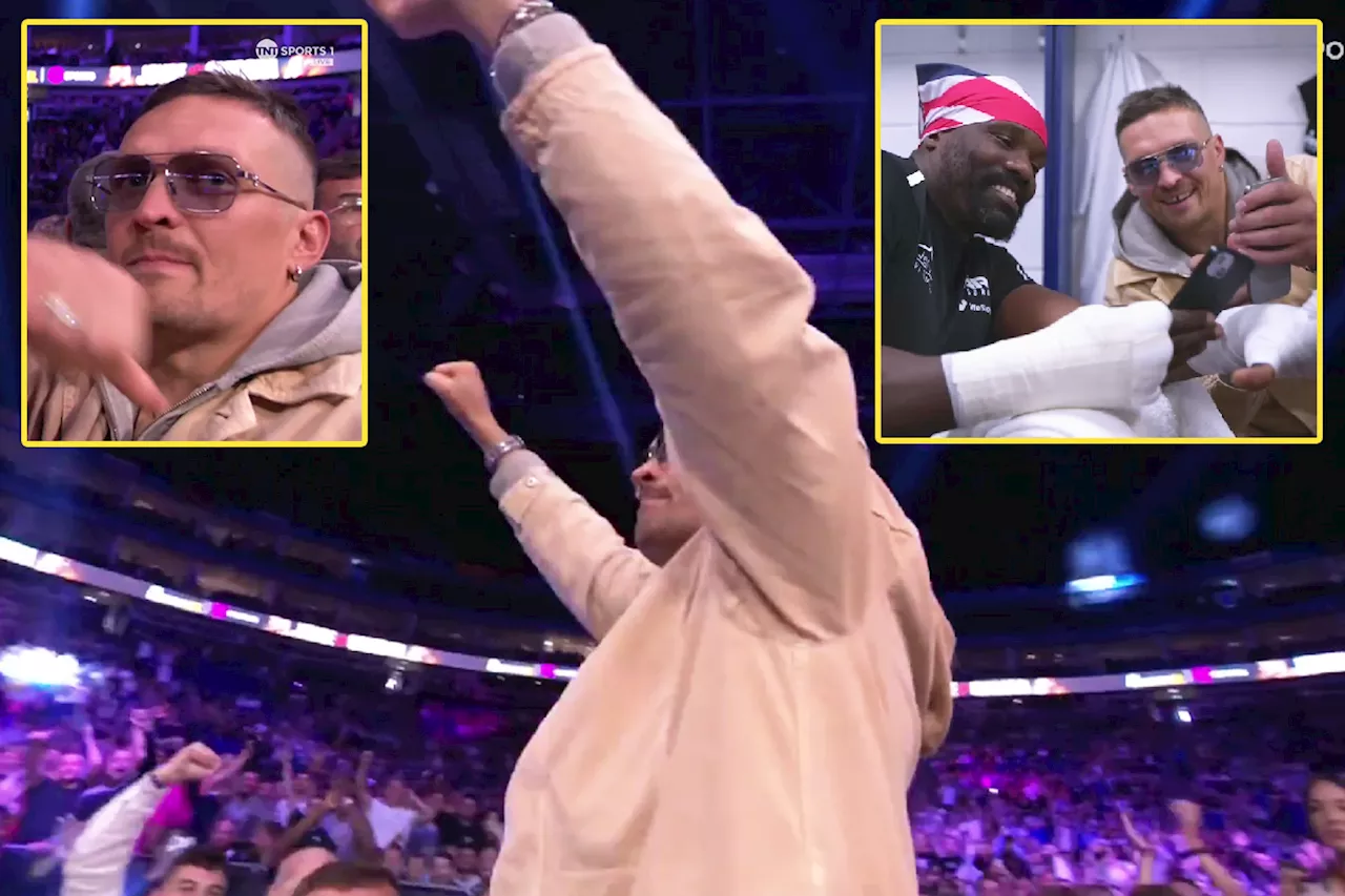 Oleksandr Usyk feels love from UK fans as he gets rapturous reception at O2 Arena before Joe Joyce vs...