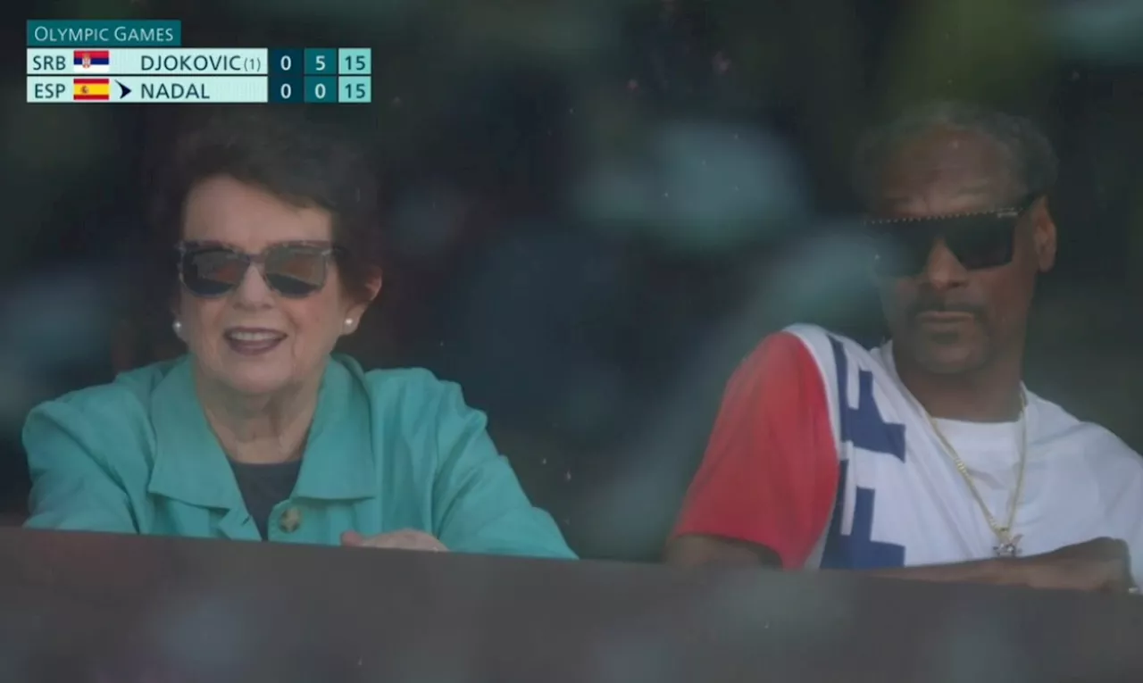 – Snoop Dogg and Billie Jean King unexpectedly watch Novak Djokovic vs Rafael Nadal...