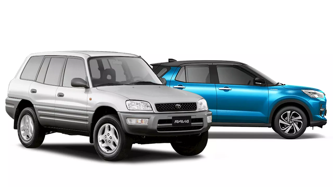 Size comparo: How big is the 1998 Toyota RAV4 versus the current Raize?