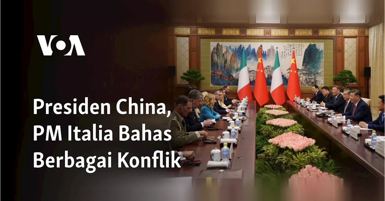 Presiden China, PM Italia Bahas Berbagai Konflik