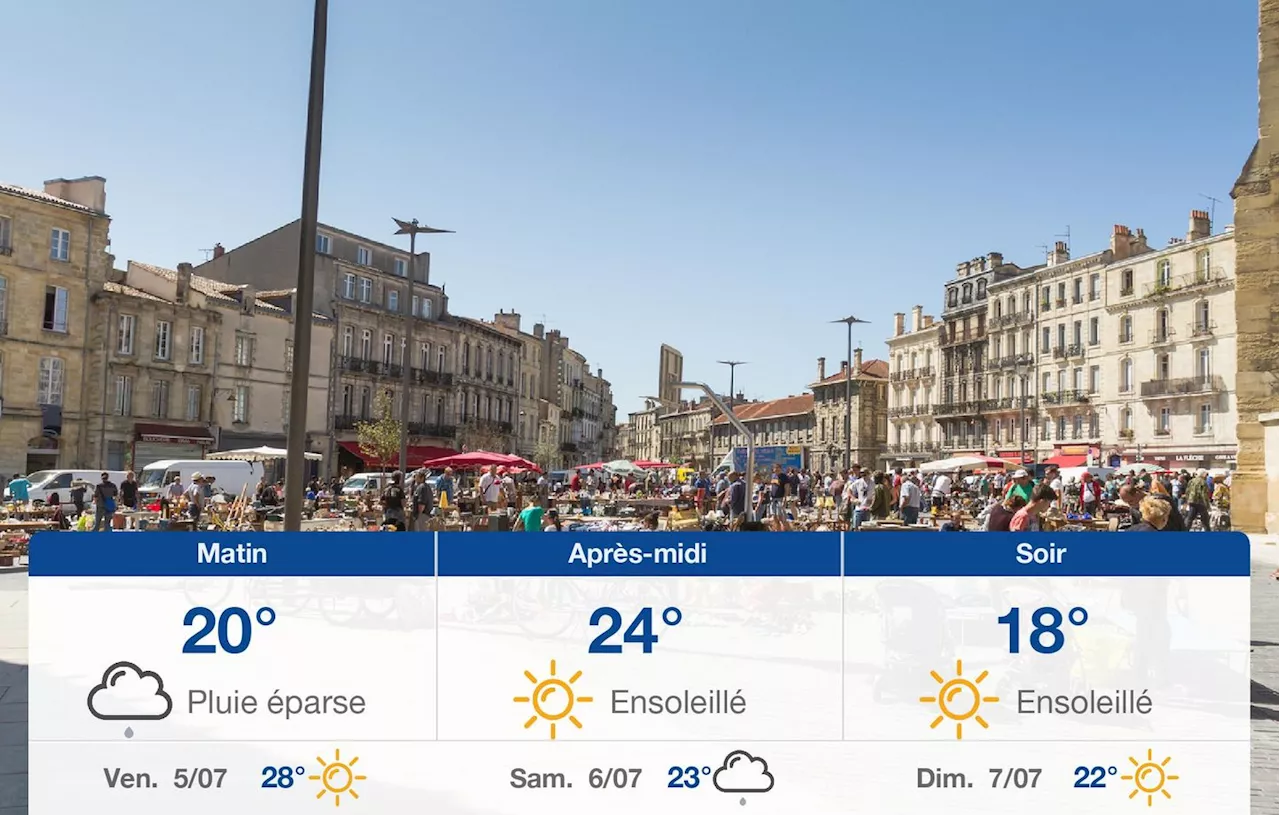 Météo Bordeaux: prévisions du jeudi 4 juillet 2024