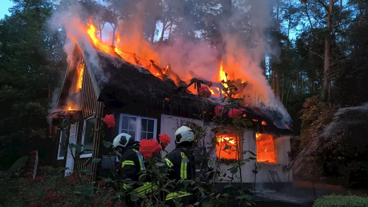 Feuerwehr löschte Ferienhaus auf Rügen: Polizei findet Knochen in Brandruine