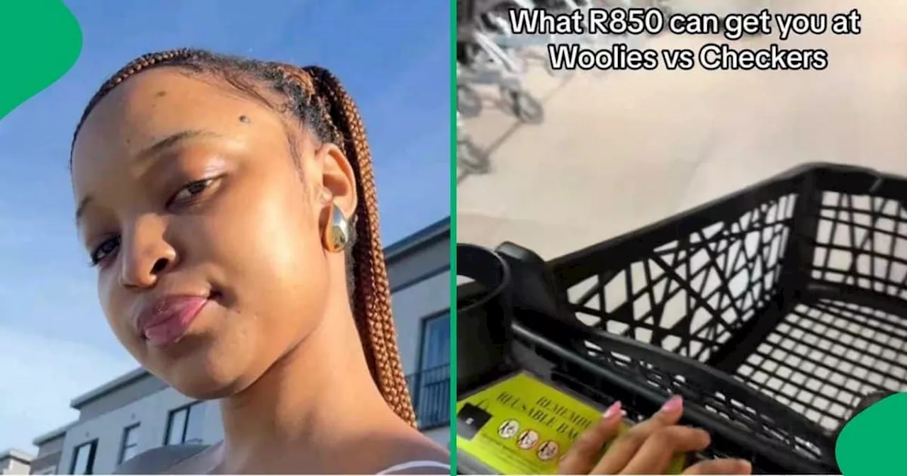 SA Woman Compares Grocery Hauls of Woolworths and Checkers, Stirring Mixed Reactions in Mzansi