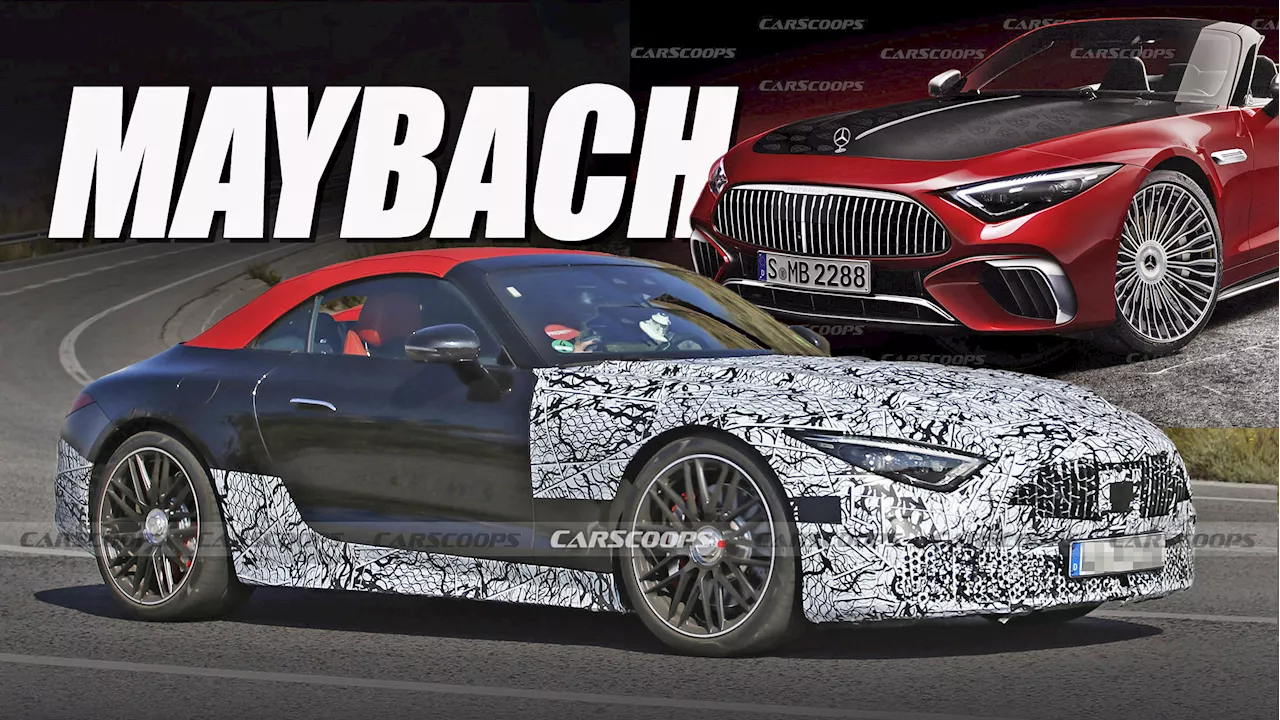 Maybach’s Take On The Mercedes SL Roadster Keeps Chrome Bits Under Cover In First Spy Shots