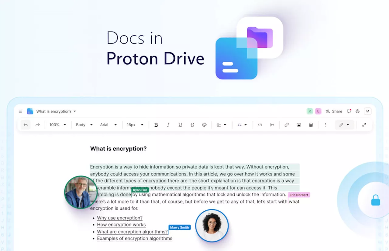 Proton launches its own version of Google Docs