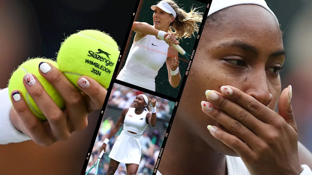 Katie Boulter and Coco Gauff serve up sweet strawberry manicures at Wimbledon