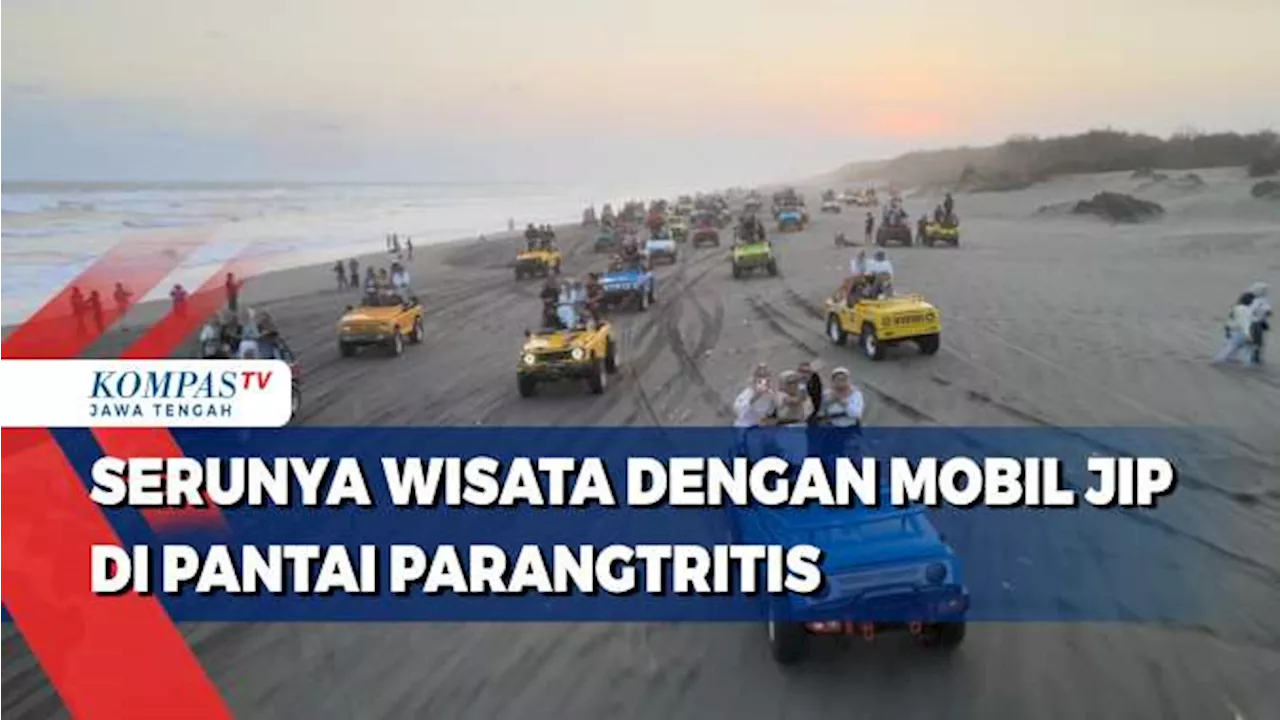 Serunya Wisata dengan Mobil Jip di Pantai Parangtritis