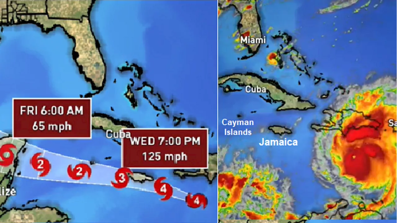 Cat-4 Hurricane Beryl closes in on Jamaica, the Cayman Islands; storm blamed for 6 deaths