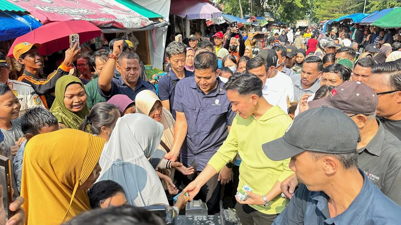 Blusukan di Pasar Nangka Senen Jakpus, Gibran: Belanja Masalah