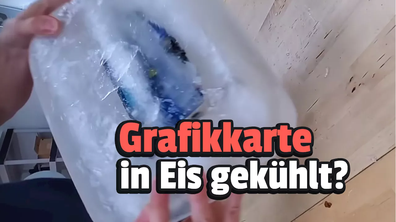 Tech-Youtuber steckt seine Nvidia-Grafikkarte in einen Eisblock, weil ihn seine Zuschauer dazu auffordern