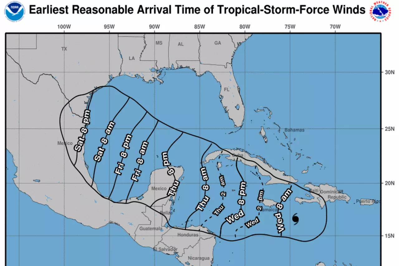 Hurricane Beryl Map Shows Path Shifting Toward Texas