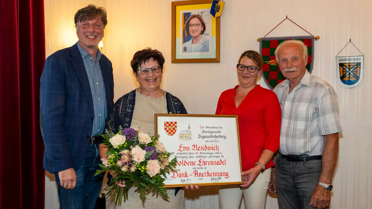 Goldene Ehrennadel für Eva Nendwich