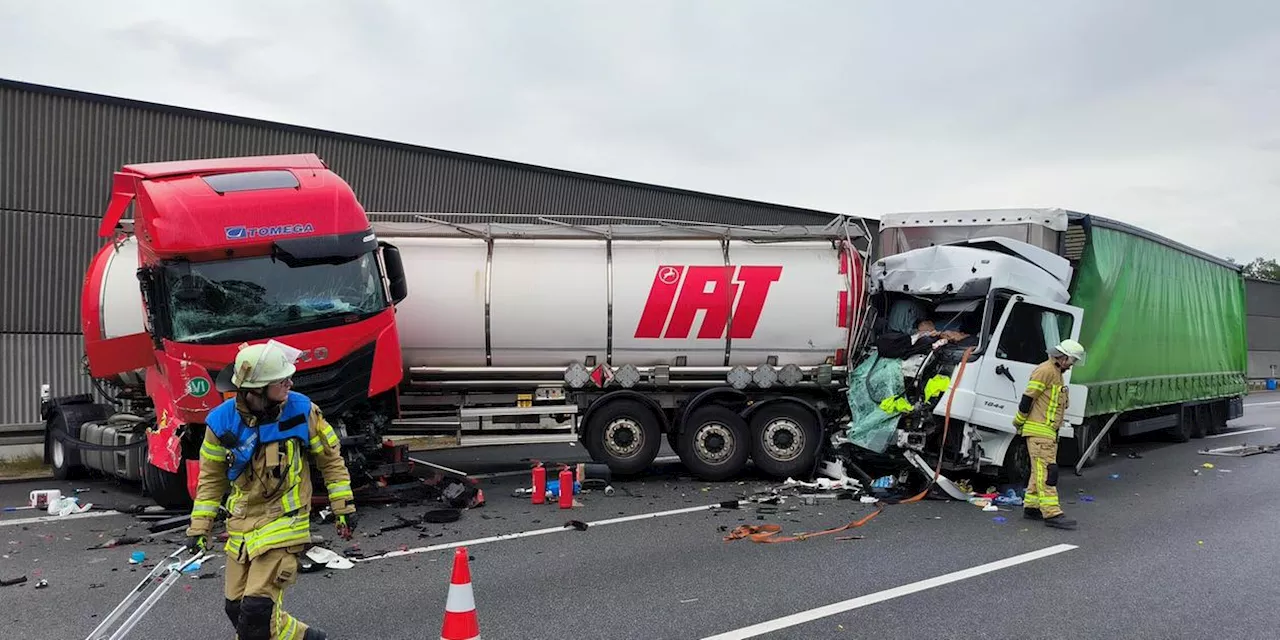 Mehrere Lkw kollidiert: Schwerer Verkehrsunfall auf der A6 bei Schwabach