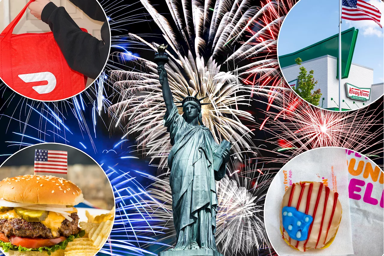 July 4th food deals and freebies: Dunkin', Krispy Kreme, Papa Johns and more