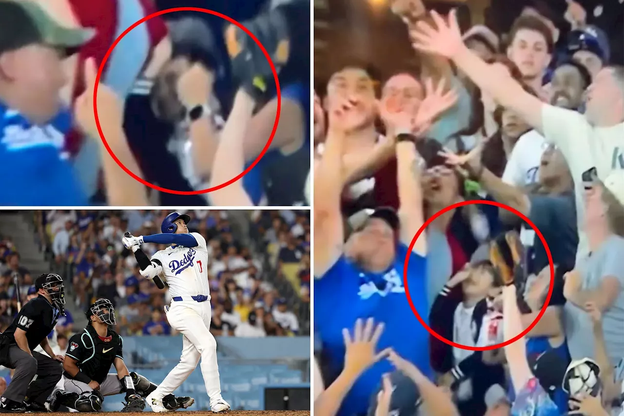 Shohei Ohtani home run hits kid in the head in scary Dodgers scene