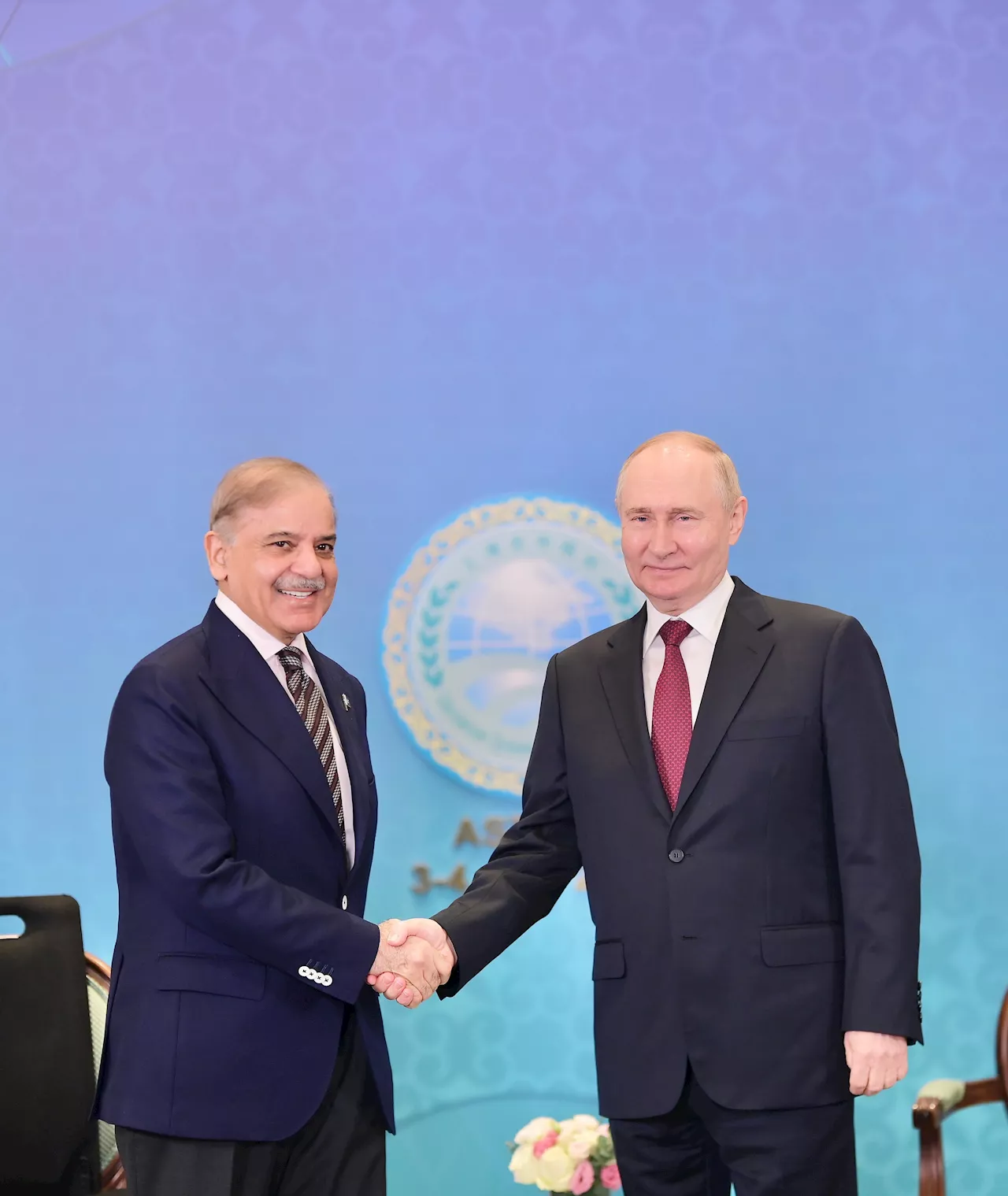 Prime Minister’s meeting with President Vladimir V. Putin of Russia on the sidelines of SCO Council of Head of States in Astana