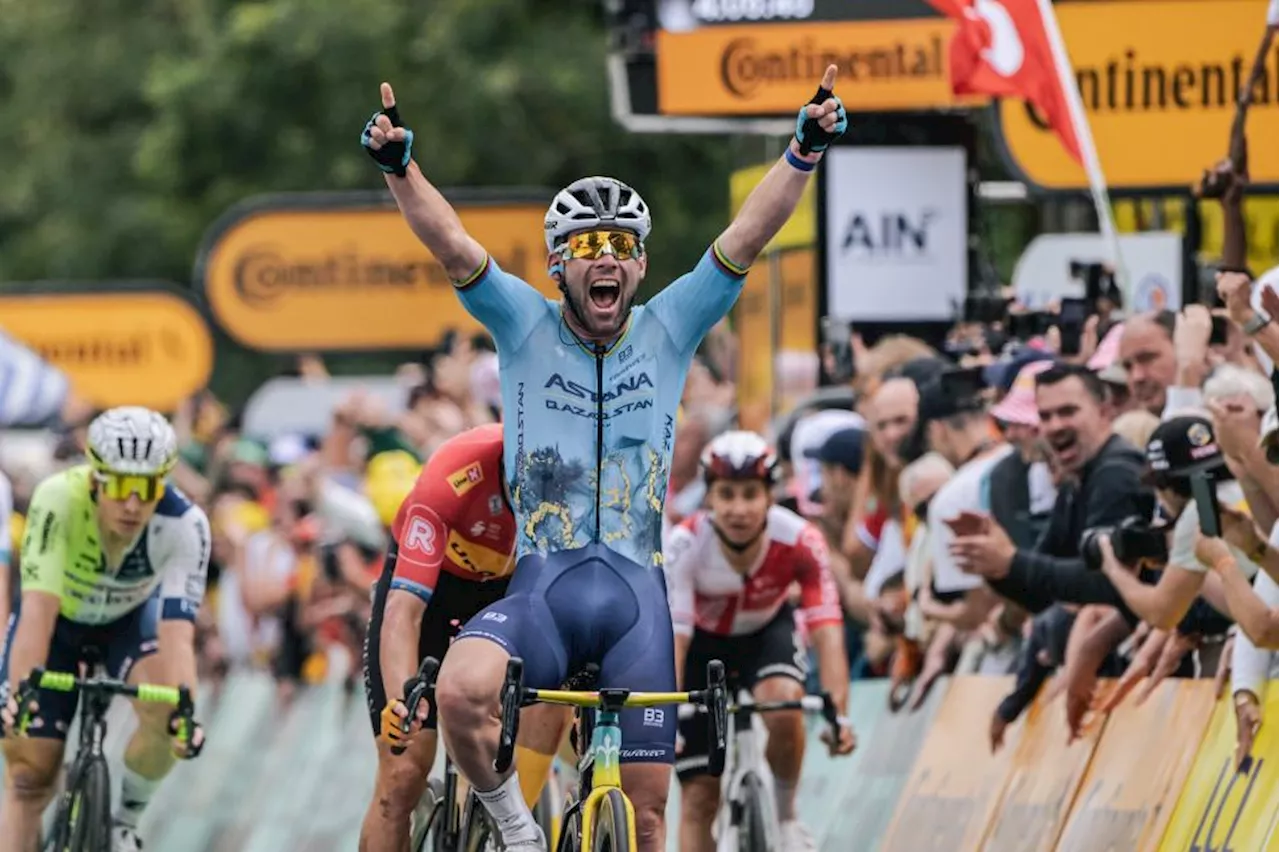 Mark Cavendish makes history with record-breaking 35th Tour de France stage win