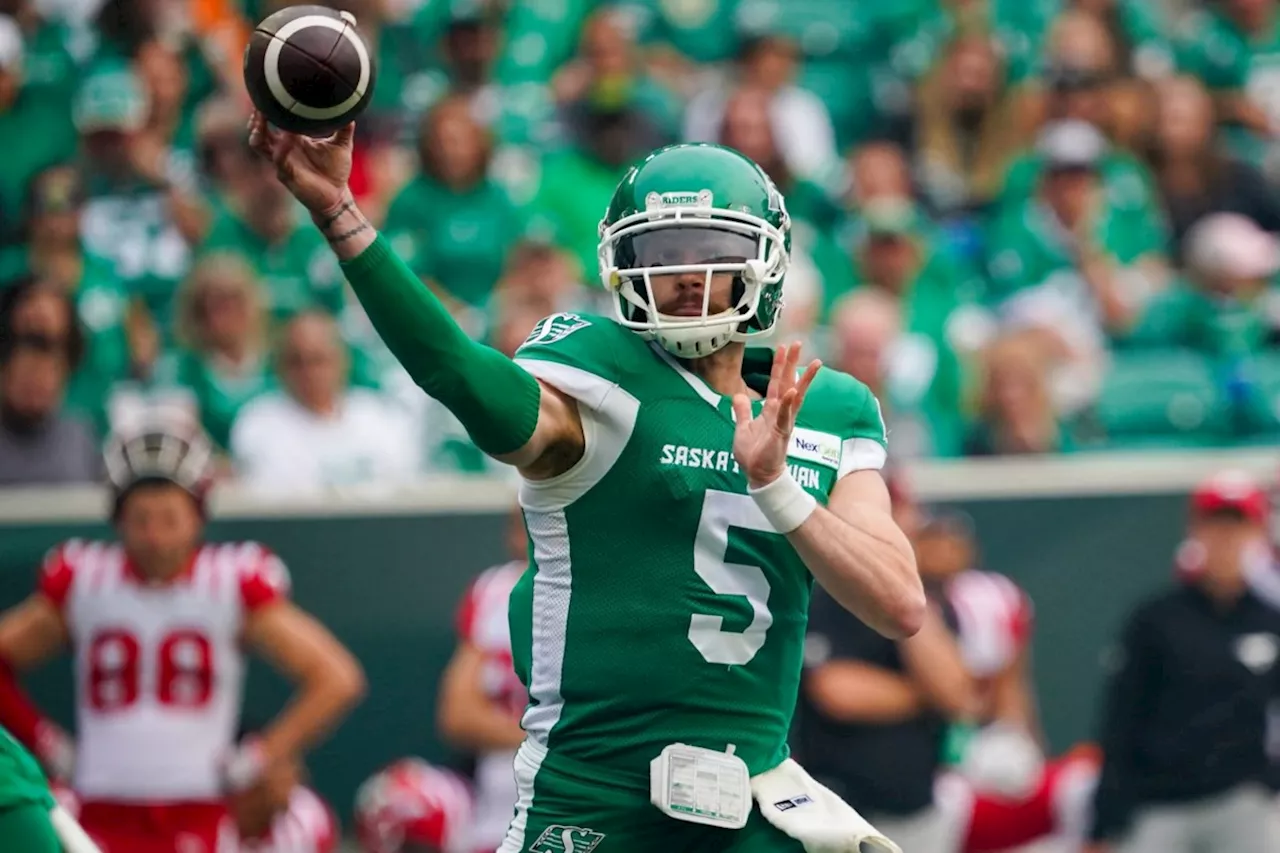 Riders QB Patterson anxious for first CFL start as Argonauts visit Regina