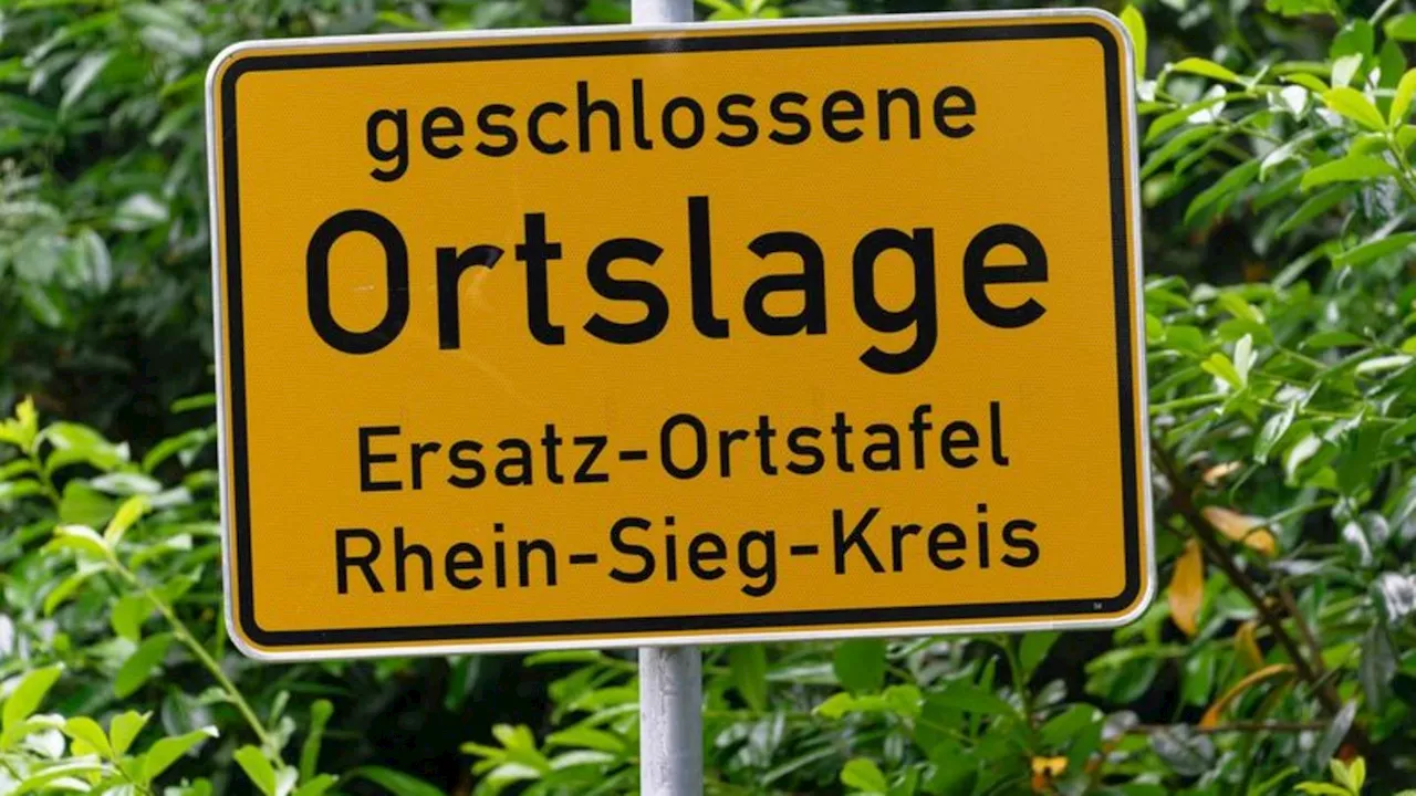 Kurioses: Hanf-Ortsschild verschwunden - jetzt 'geschlossene Ortslage'