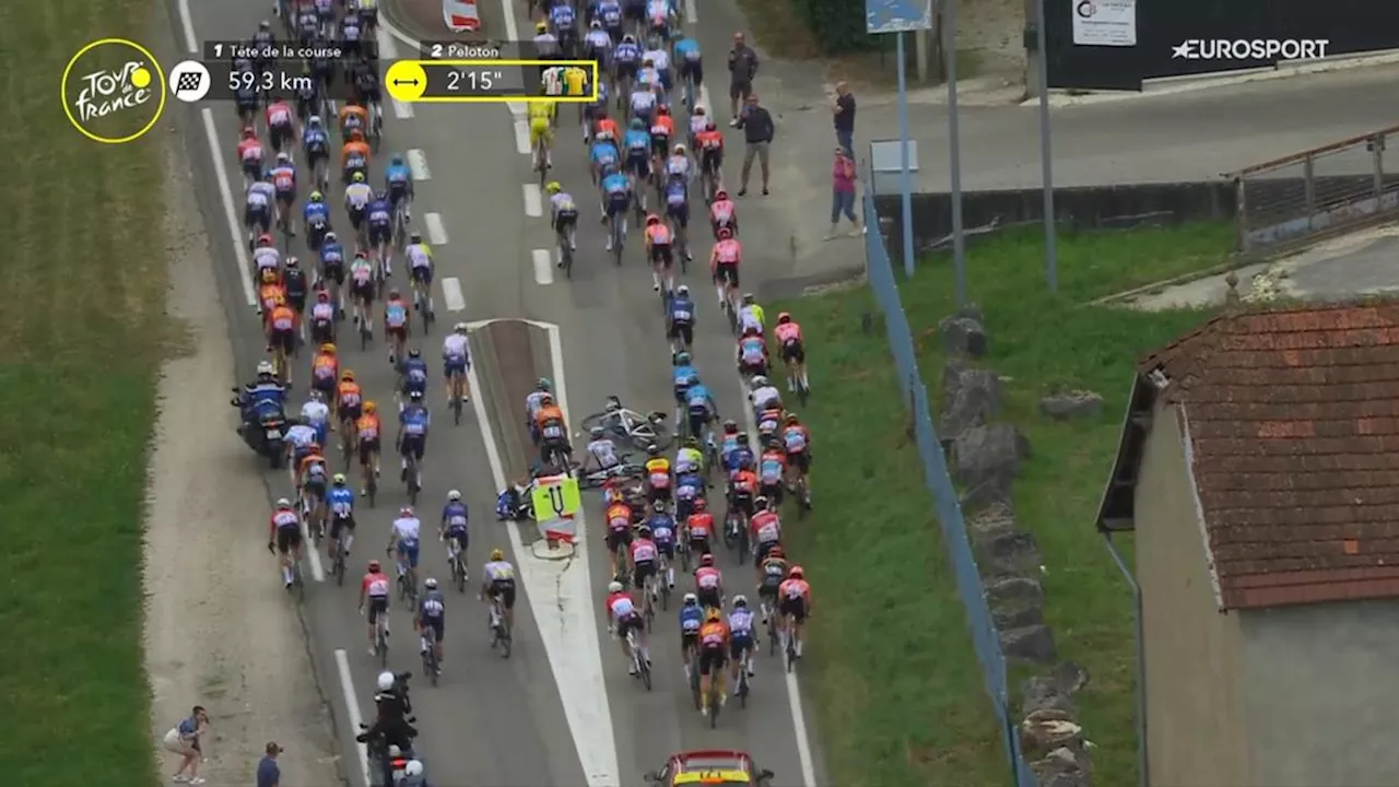 Vidéo. Tour de France : La grosse frayeur de Pogacar lors de la 5e étape