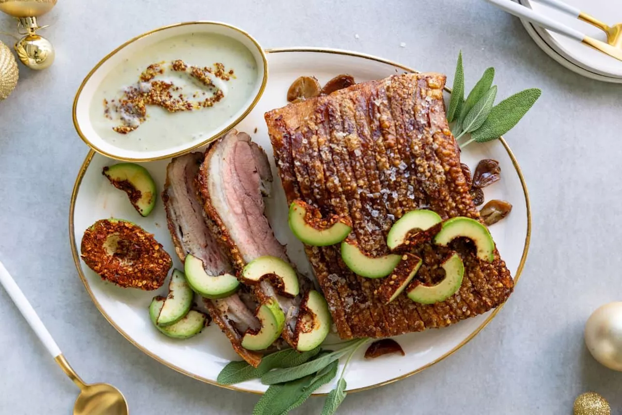 Recipe of the day: Crispy roast pork belly with avocado