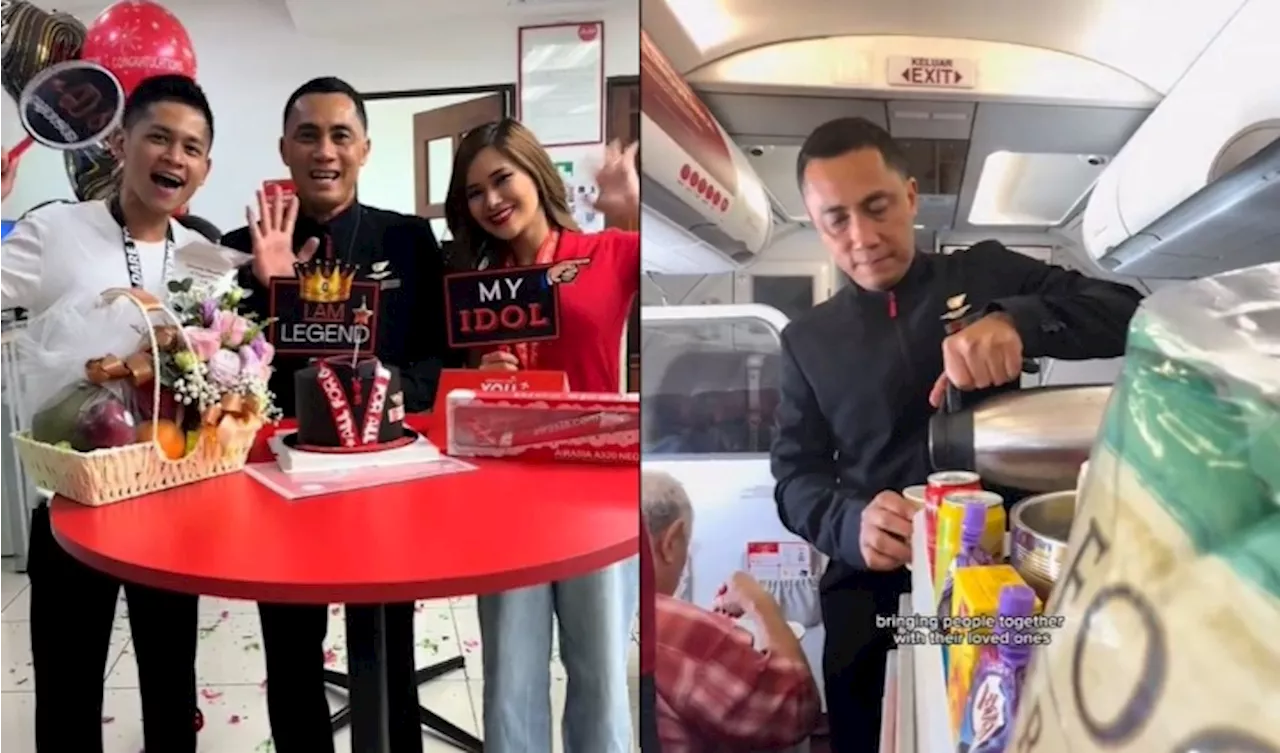 [Video] Pramugara AirAsia Usia 60 Tahun Jadi Perhatian, Ramai Minta Tips Kekal Awet Muda